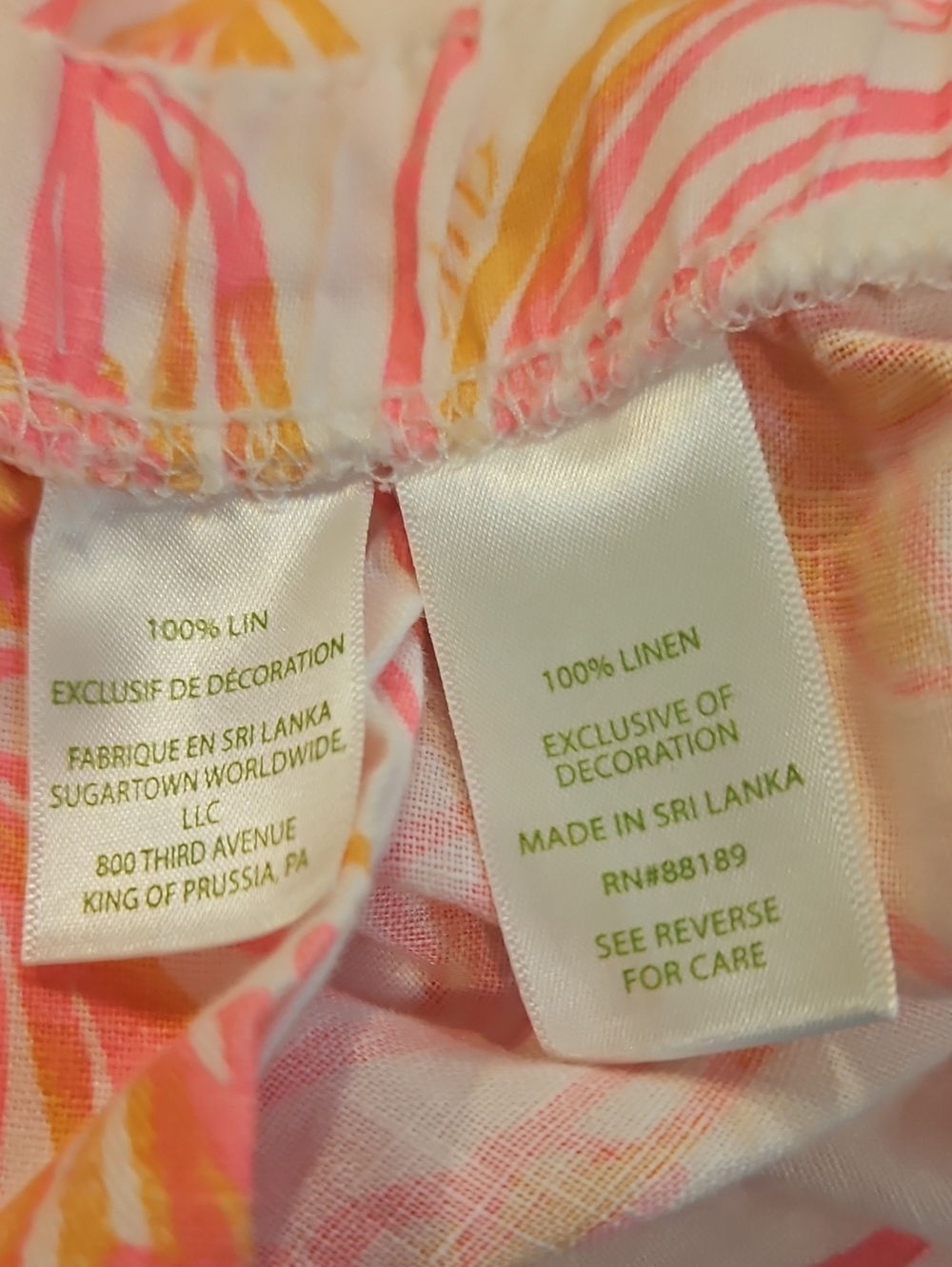 Lilly Pulitzer Pink Floral Drawstring Capris - Picture 9 of 9